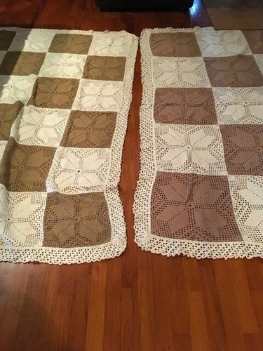 Coppia coperte fatte - , mano