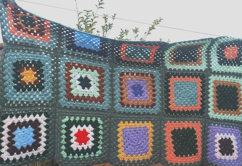 Vintage granny square - granny, coperta
