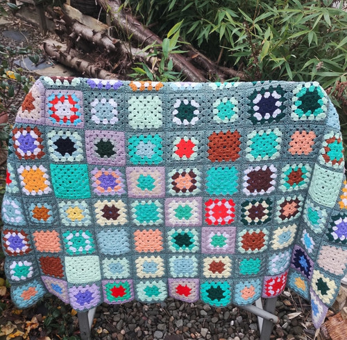 Coperta quadrata vintage nonna