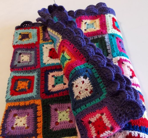 Coperta uncinetto plaid - coperta, uncinetto,