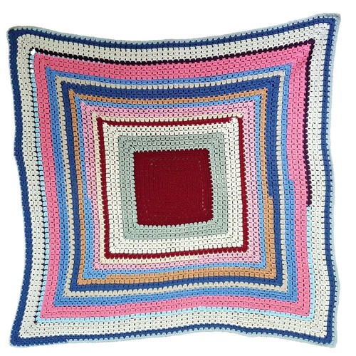 Coperta vintage lana nonna - vintage,
