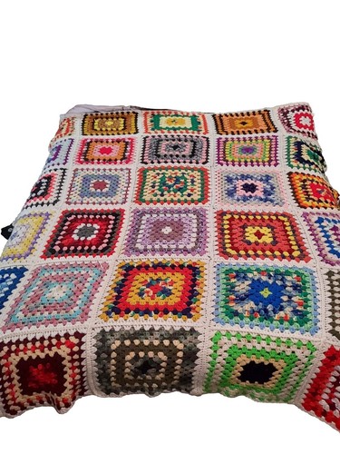 Coperta afgana quadrata filato