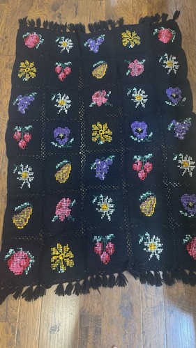 Coperta vintage fatta mano - a,