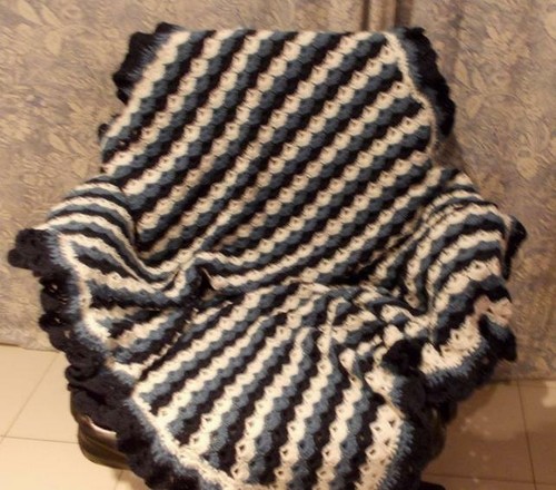 Coperta uncinetto plaid - ,